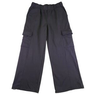 Avia Sweatpants Mens Large Black Cargo Wide Leg Fleece Lined Gorpcore Athleisure